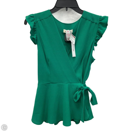 Top Sleeveless By Monteau In Green, Size: M