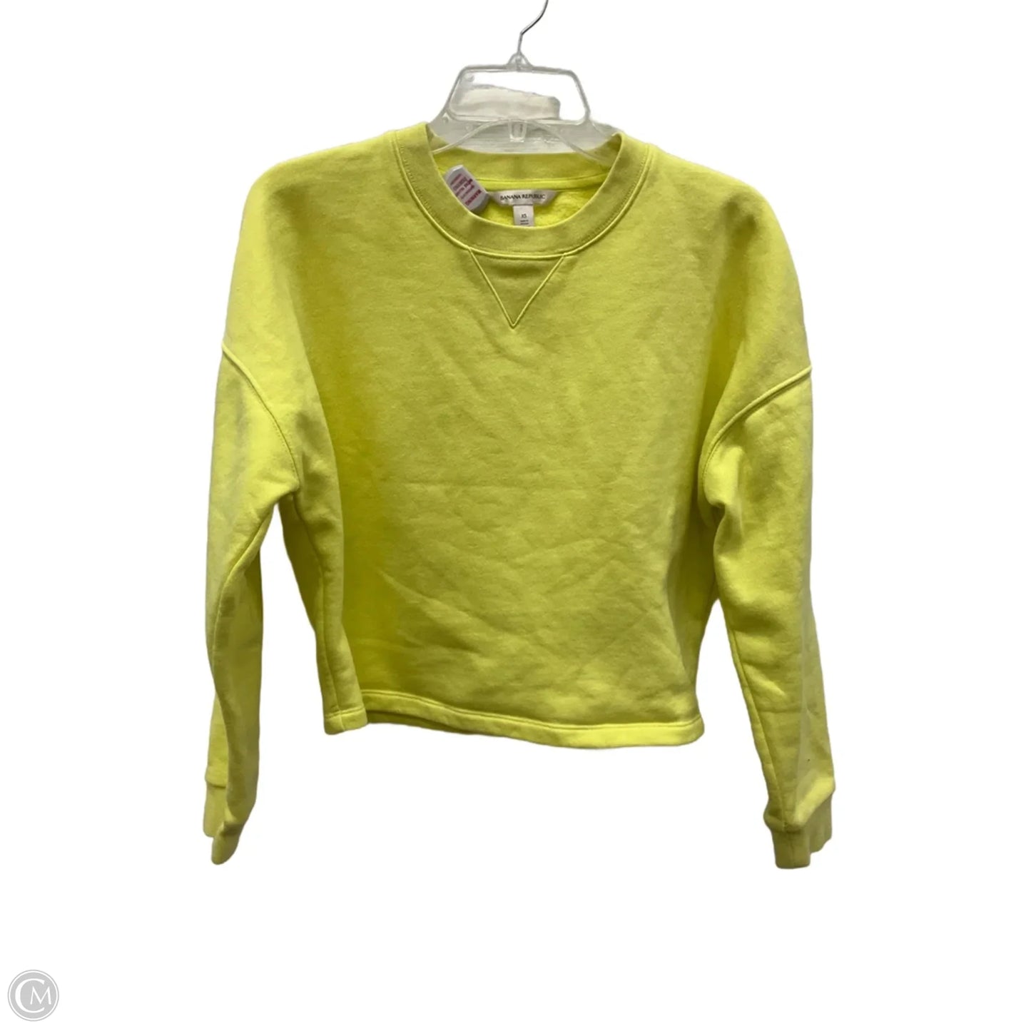 Sweatshirt Crewneck By Banana Republic In Yellow, Size: Xs