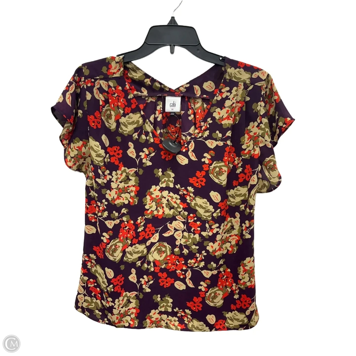 Top Short Sleeve By Cabi In Purple, Size: Xs
