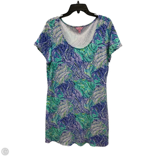 Dress Designer By Lilly Pulitzer In Green & Purple, Size: Xl