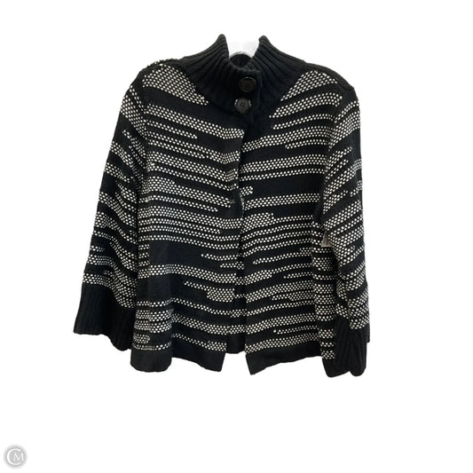 Cardigan By Chicos In Black & White, Size: 8