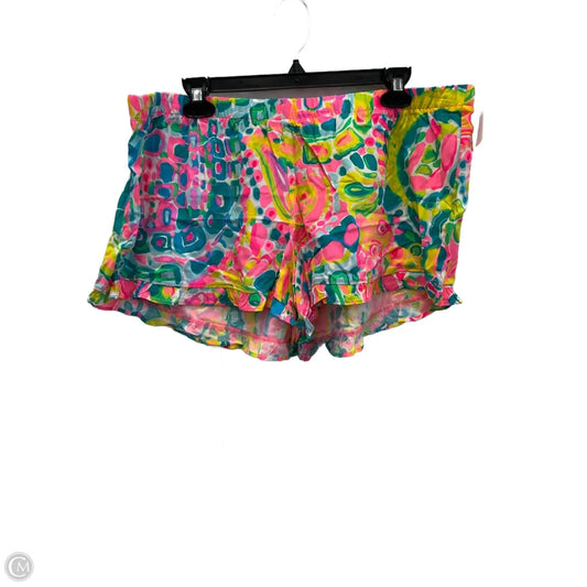 Shorts Designer By Lilly Pulitzer In Blue & Yellow, Size: Xl