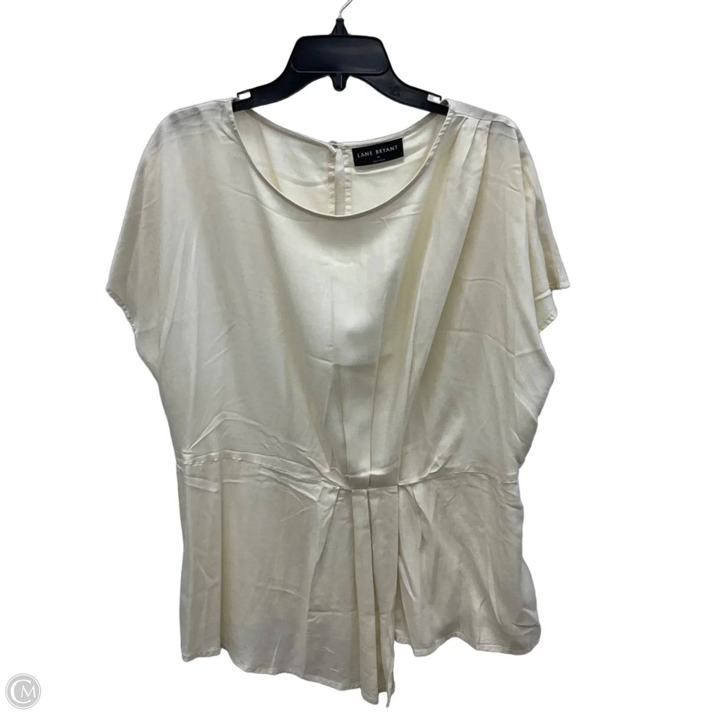 Top Short Sleeve By Lane Bryant In Cream, Size: 14