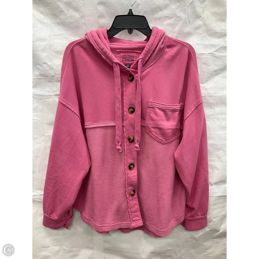 Jacket Fleece By American Eagle In Pink, Size: Xs