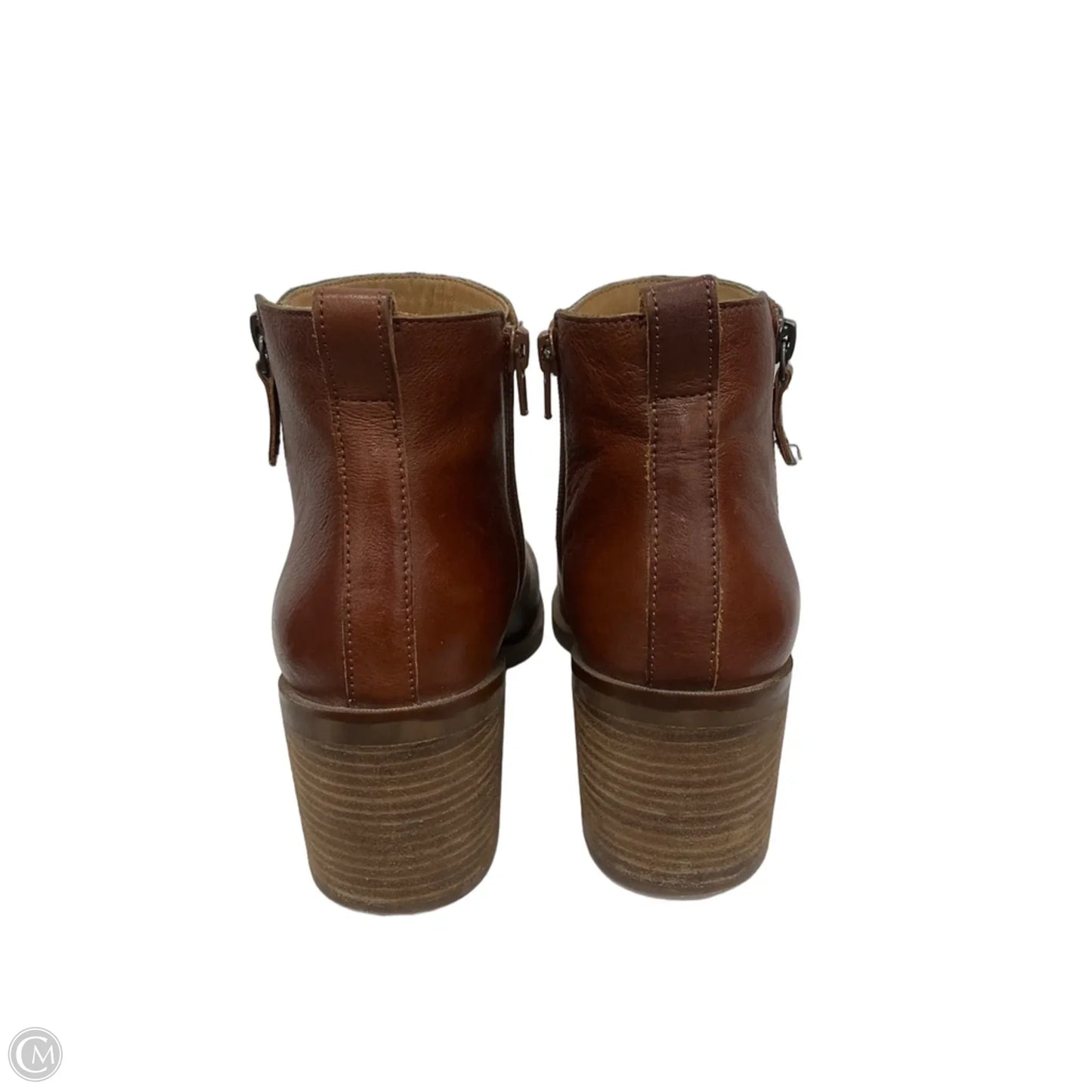 Boots Ankle Heels By Crown Vintage In Brown, Size: 8.5