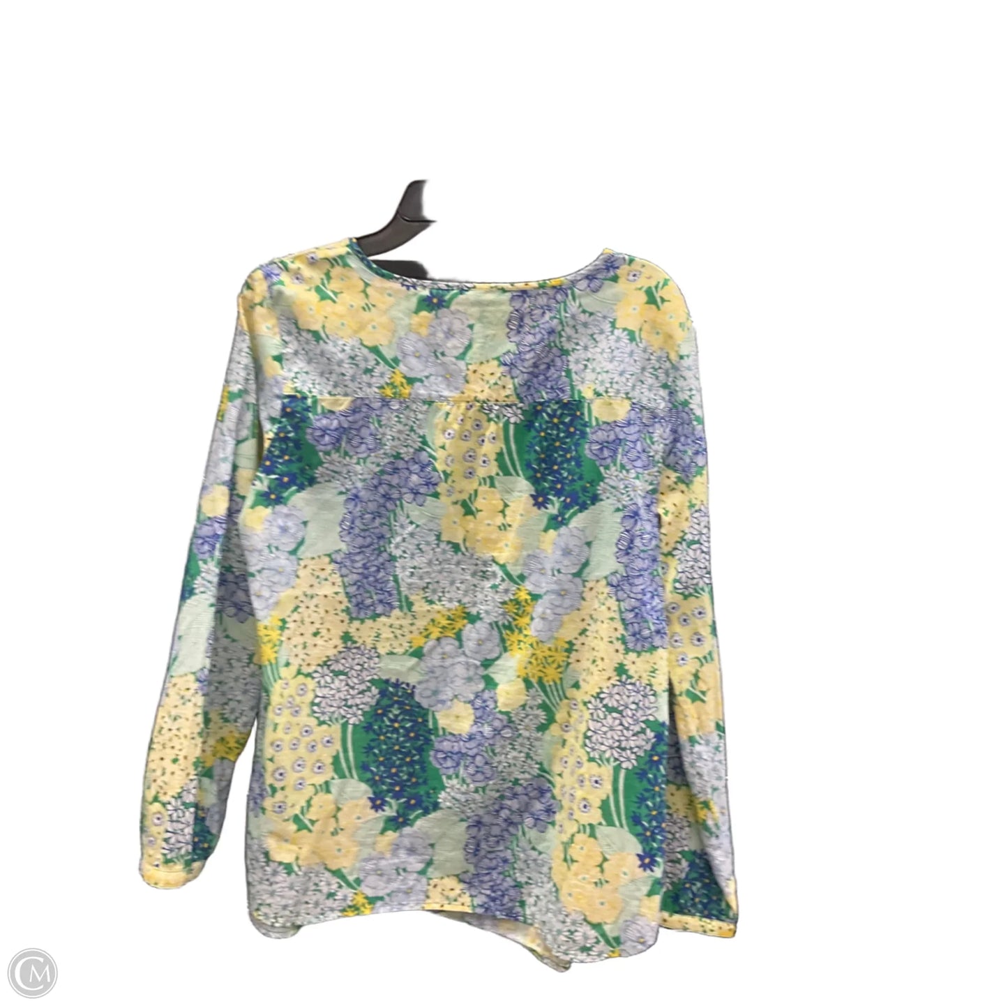 Top Long Sleeve By Talbots In Floral Print, Size: M