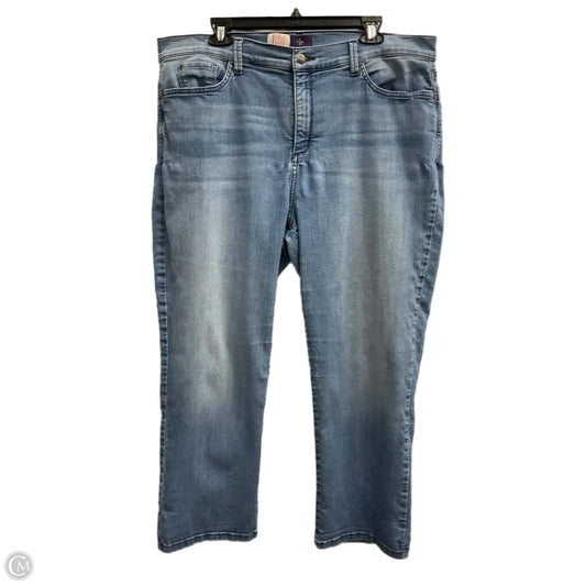 Jeans Straight By Not Your Daughters Jeans In Blue Denim, Size: 18