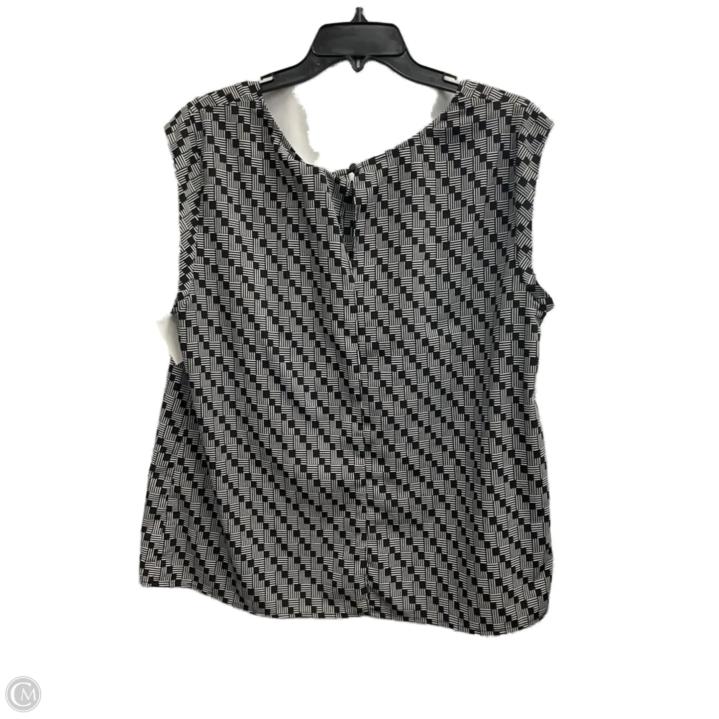 Top Sleeveless By Merona In Black & White, Size: Xxl