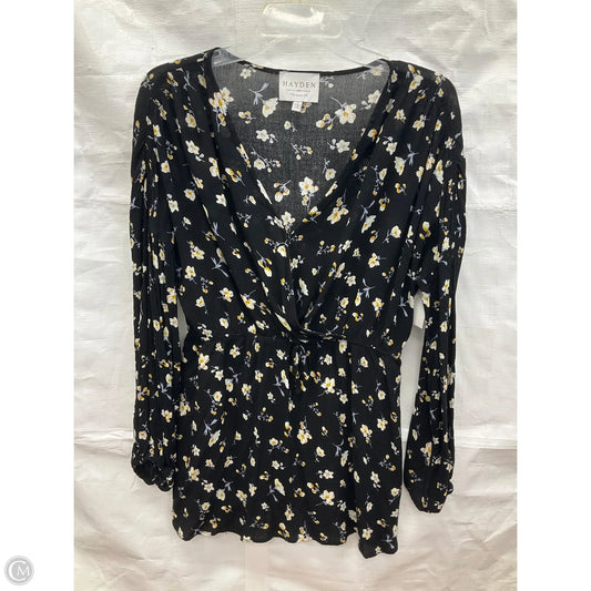 Top Long Sleeve By Hayden Harnett In Black, Size: L