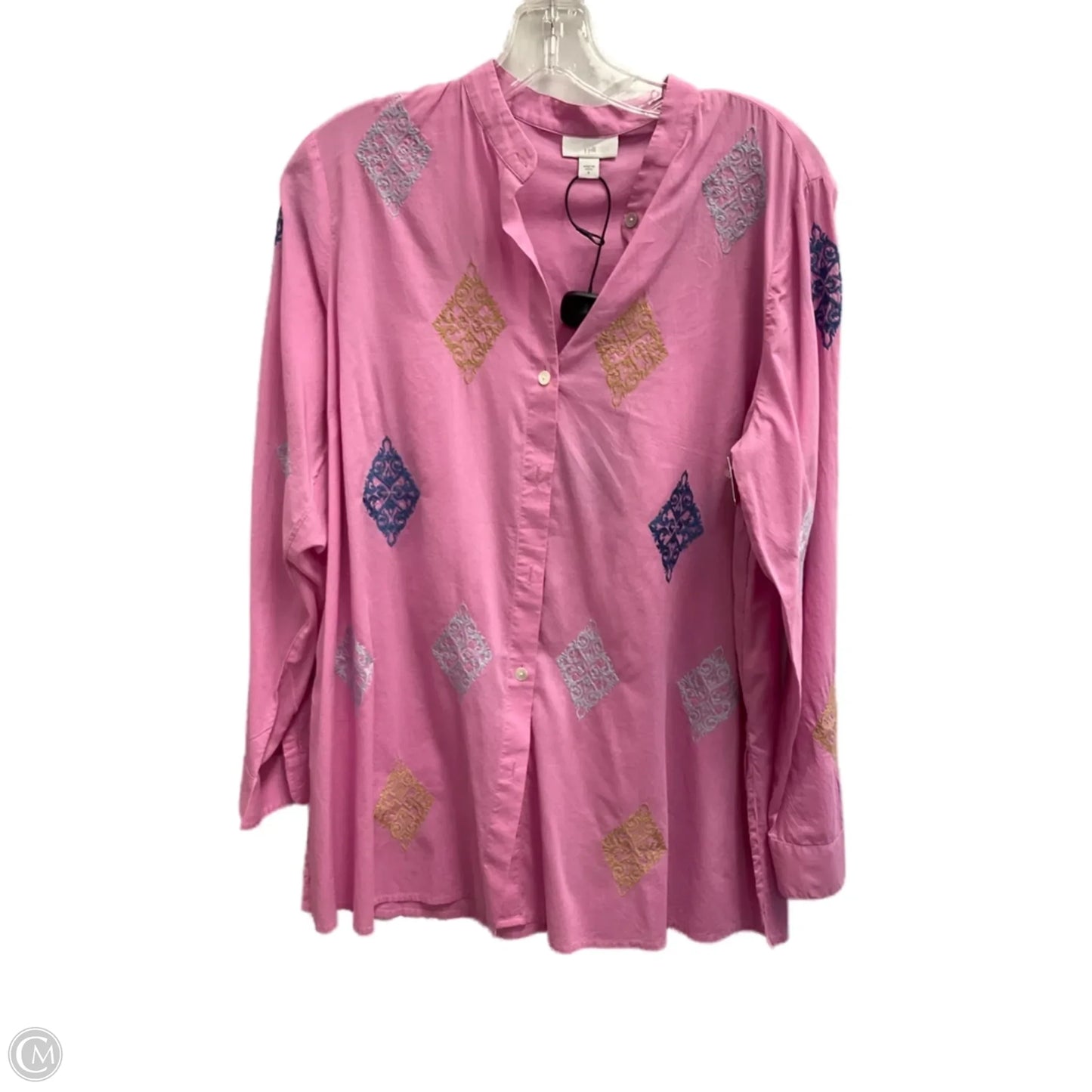 Blouse Long Sleeve By J. Jill In Pink, Size: S