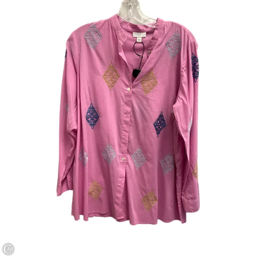 Blouse Long Sleeve By J. Jill In Pink, Size: S