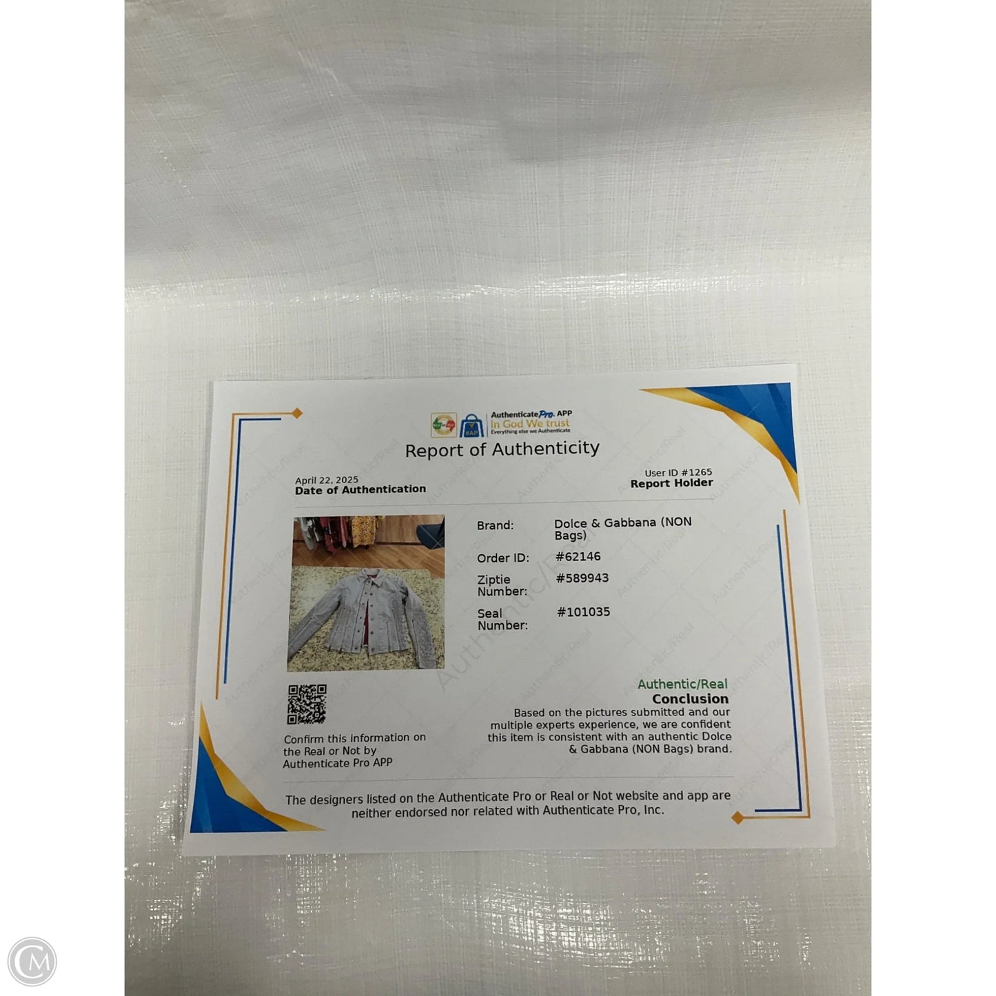 Jacket Luxury Designer By Dolce And Gabbana In Grey, Size: M