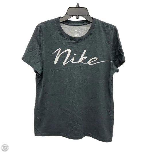 Athletic Top Short Sleeve By Nike Apparel In Grey, Size: L