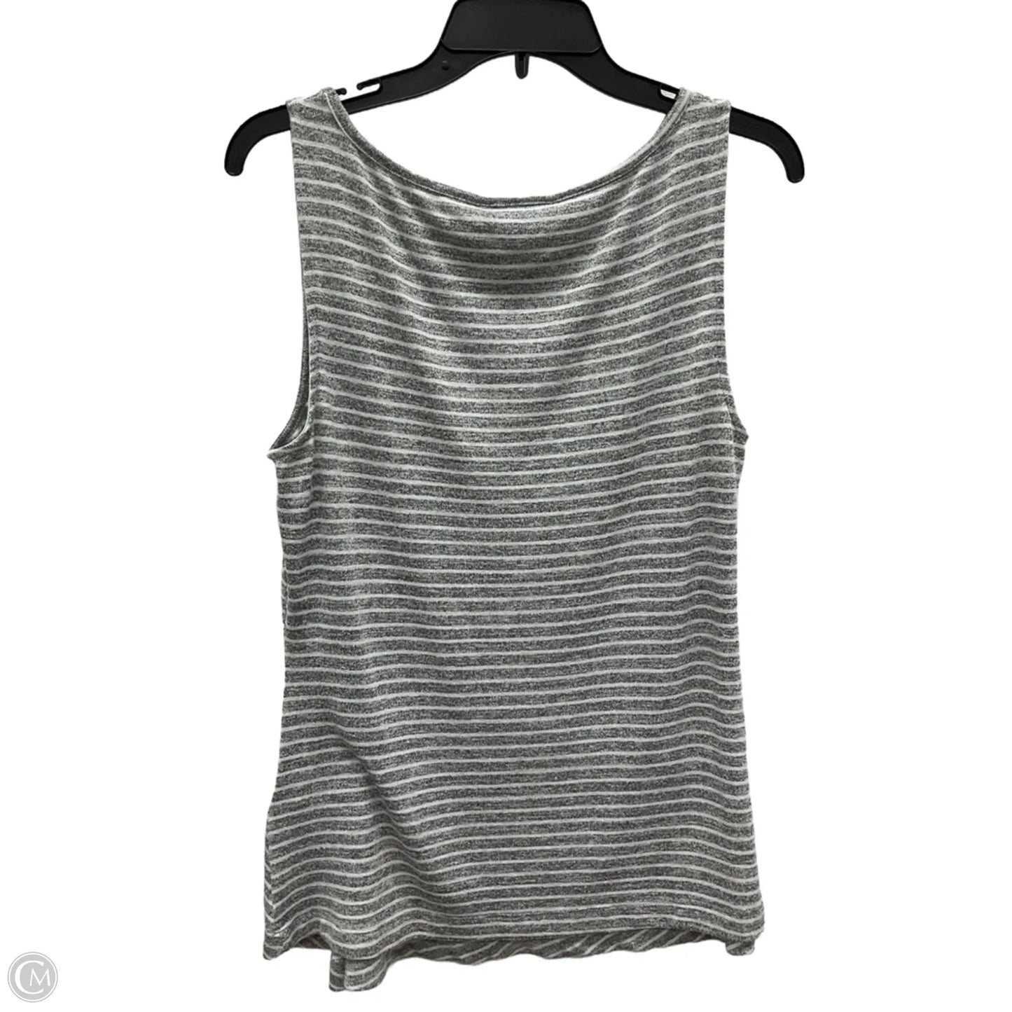 Top Sleeveless By Banana Republic In Grey & White, Size: M