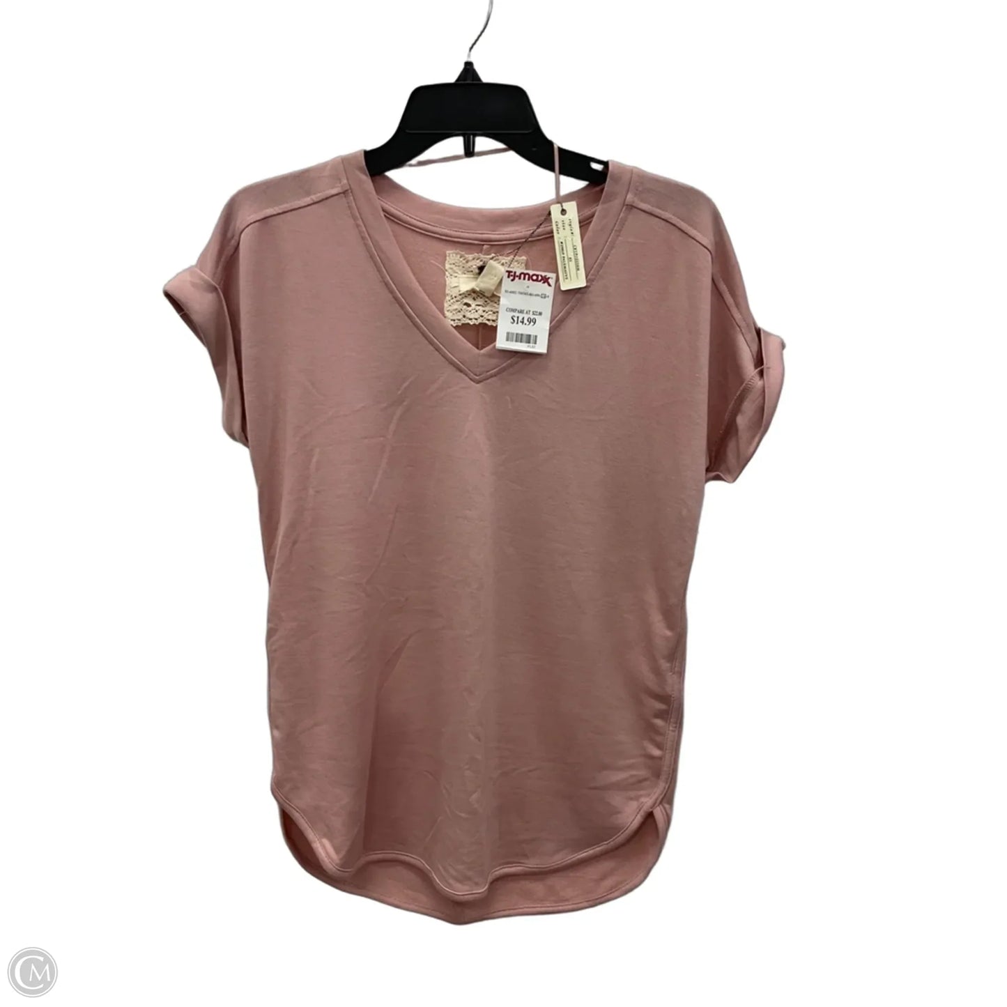 Top Short Sleeve Basic By Cupio In Pink, Size: Xs