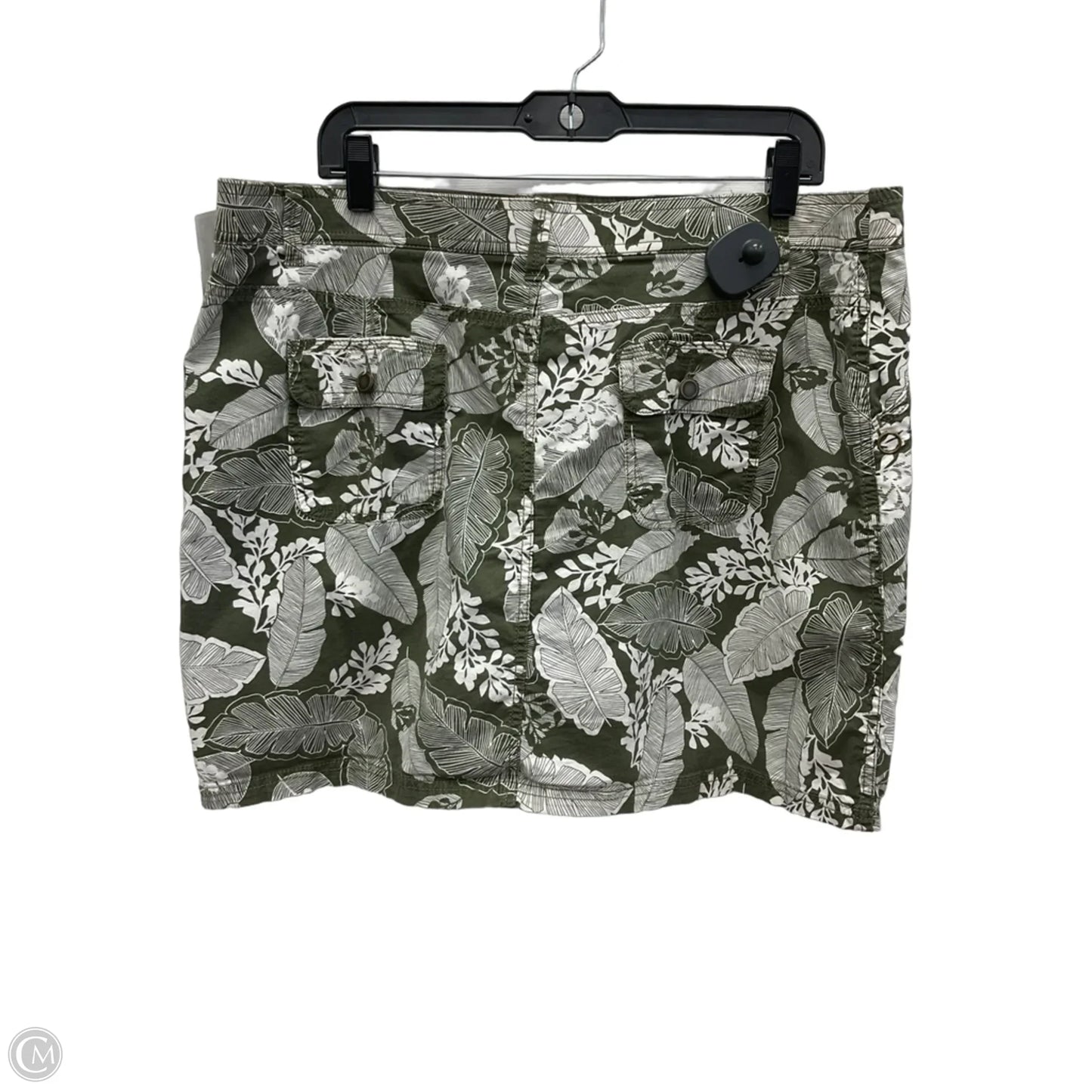 Skort By Croft And Barrow In Green & White, Size: 18