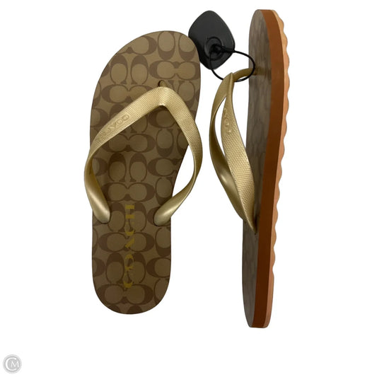 Sandals Designer By Coach In Tan, Size: 10