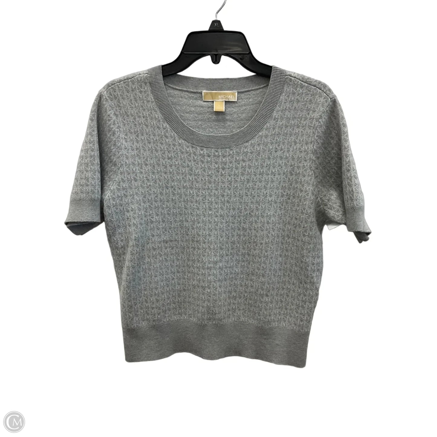 Top Short Sleeve By Michael By Michael Kors In Grey, Size: L