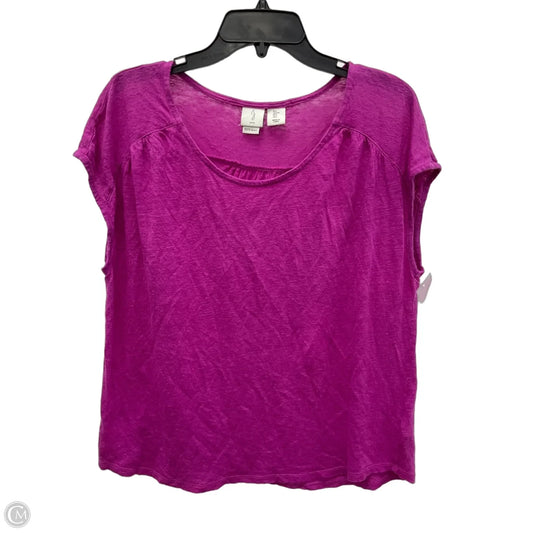 Top Short Sleeve Basic By Joie In Purple, Size: L
