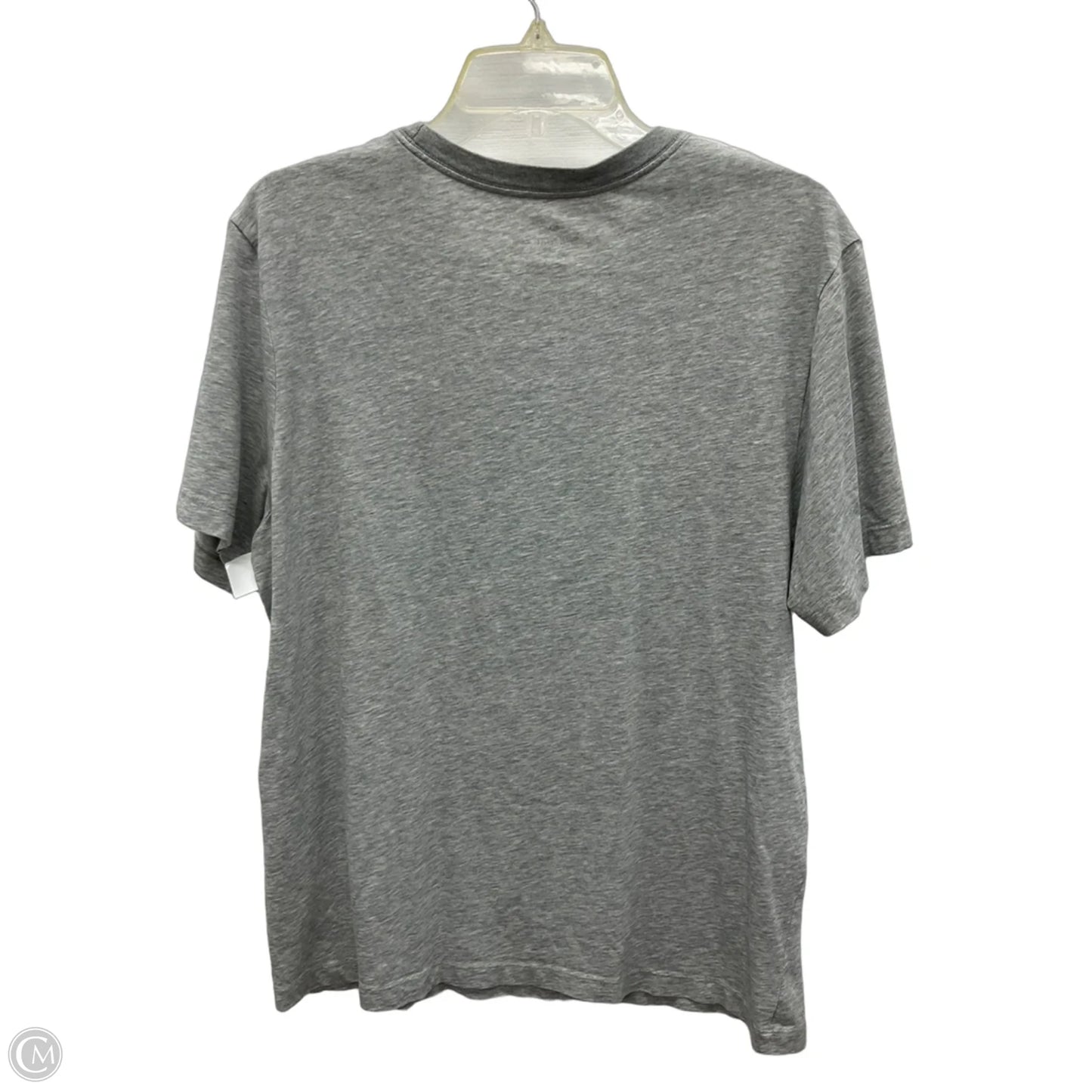 Athletic Top Short Sleeve By Nike Apparel In Grey & Red, Size: L