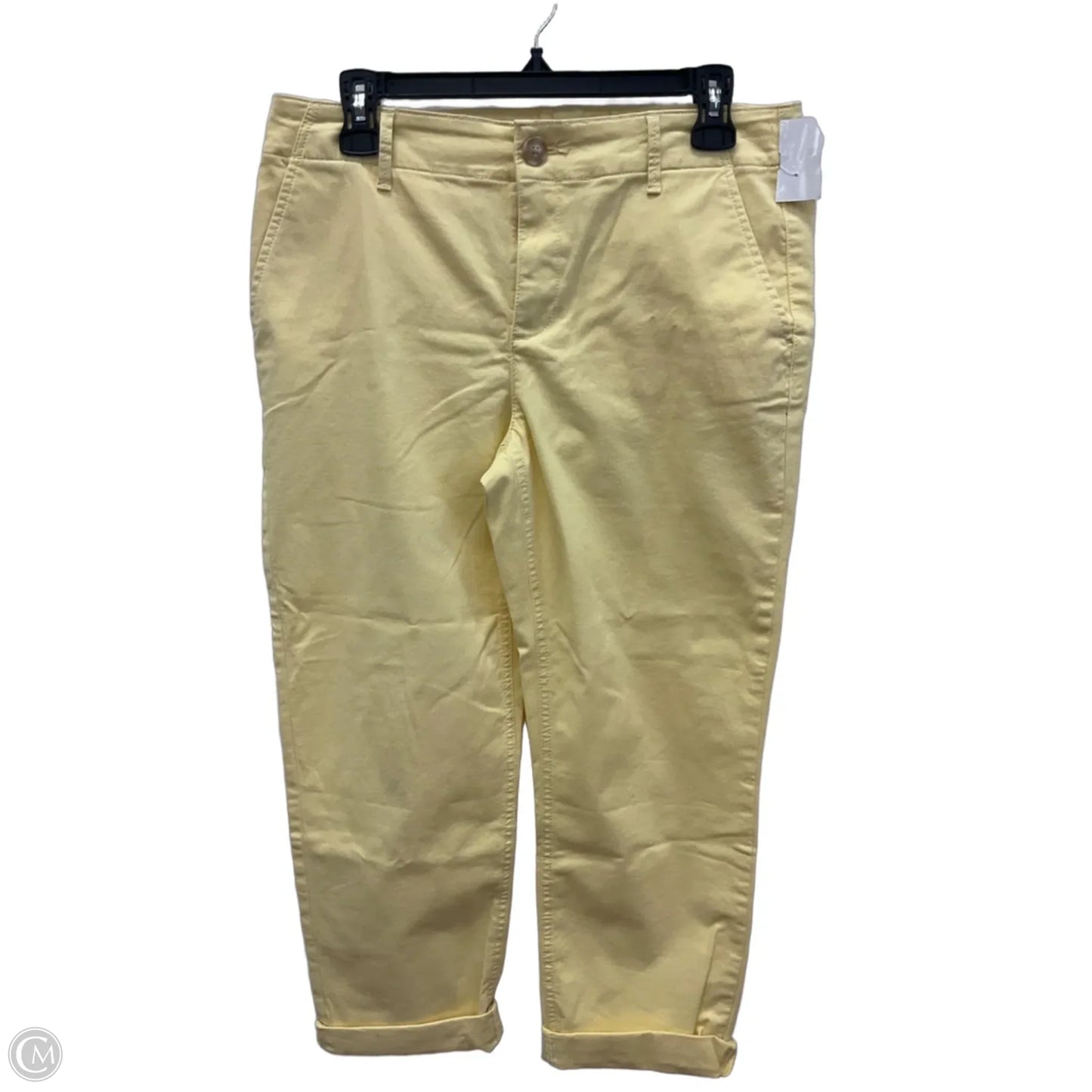 Pants Cropped By Loft In Yellow, Size: 6