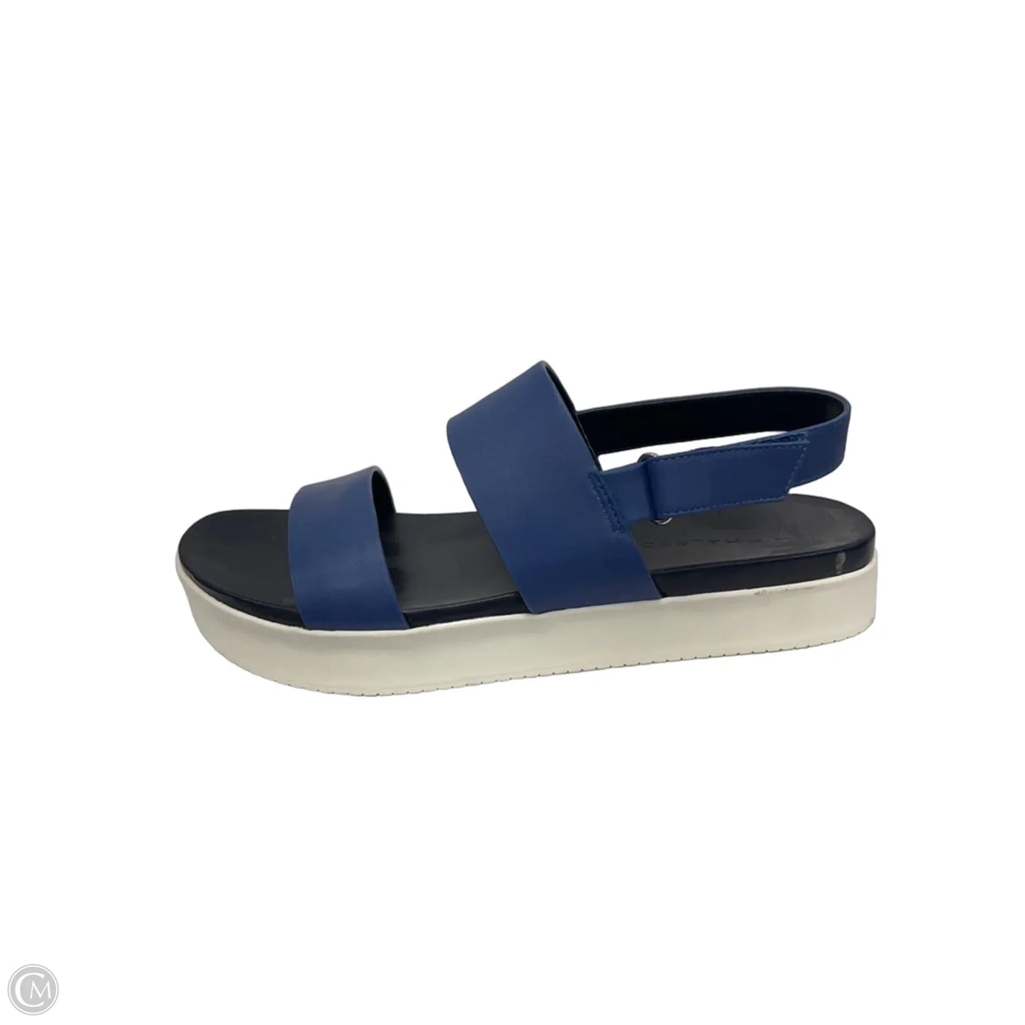 Sandals Heels Wedge By H For Halston In Navy, Size: 7.5
