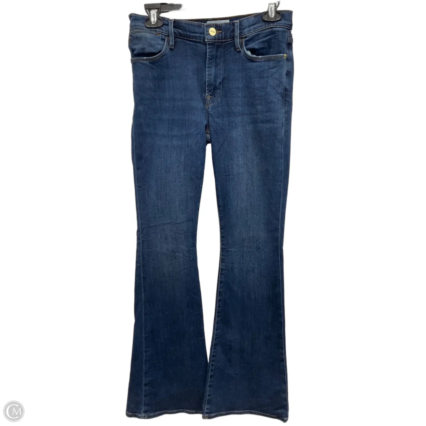 Jeans Flared By Frame In Blue Denim, Size: 4