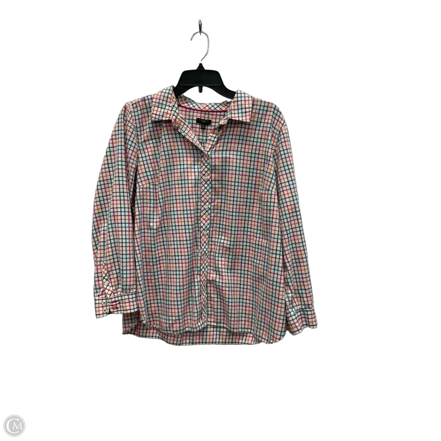 Blouse Long Sleeve By Talbots In Rainbow Print, Size: Xlp
