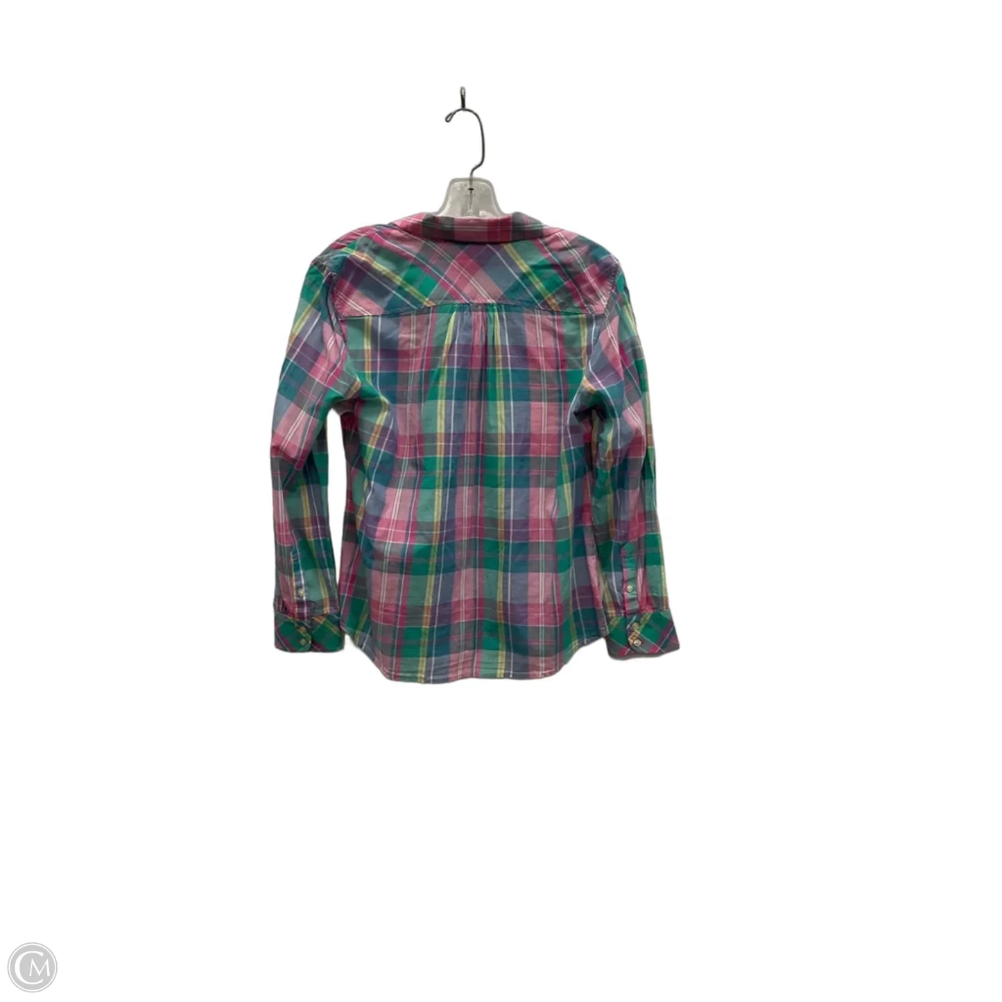 Blouse Long Sleeve By Talbots In Green & Pink, Size: Mp