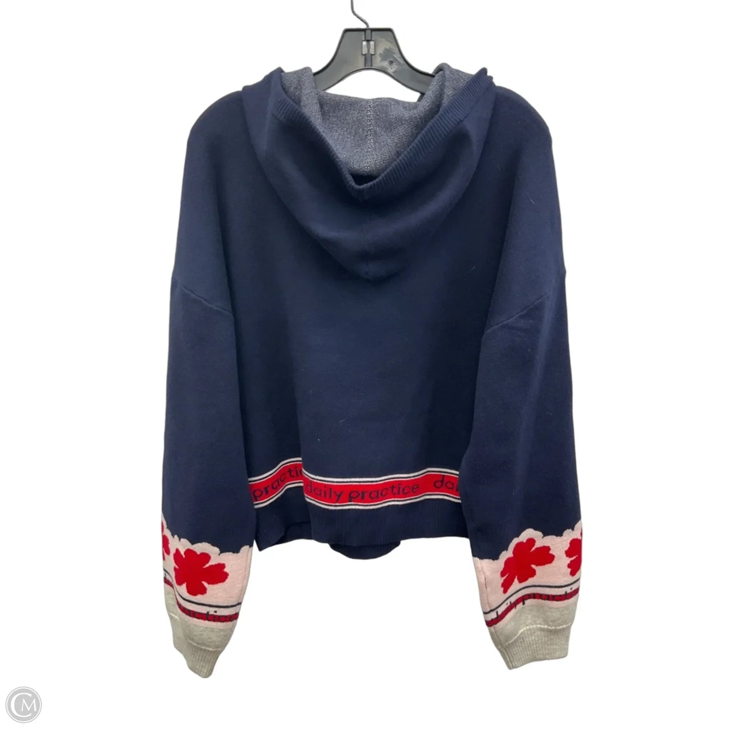 Athletic Top Long Sleeve Hoodie By Daily Practice By Anthropologie In Navy, Size: S