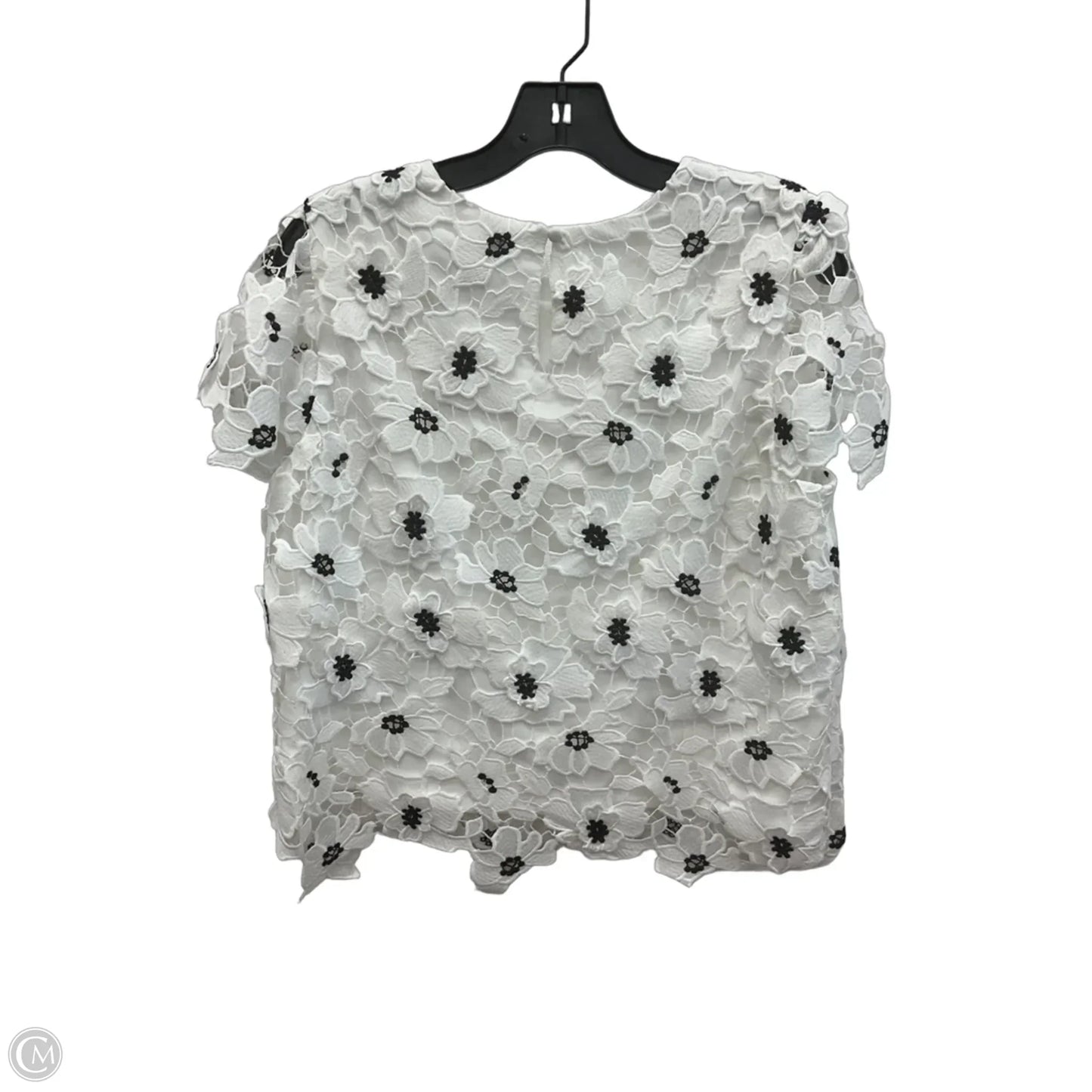 Top Short Sleeve Designer By Milly In Black & White, Size: M