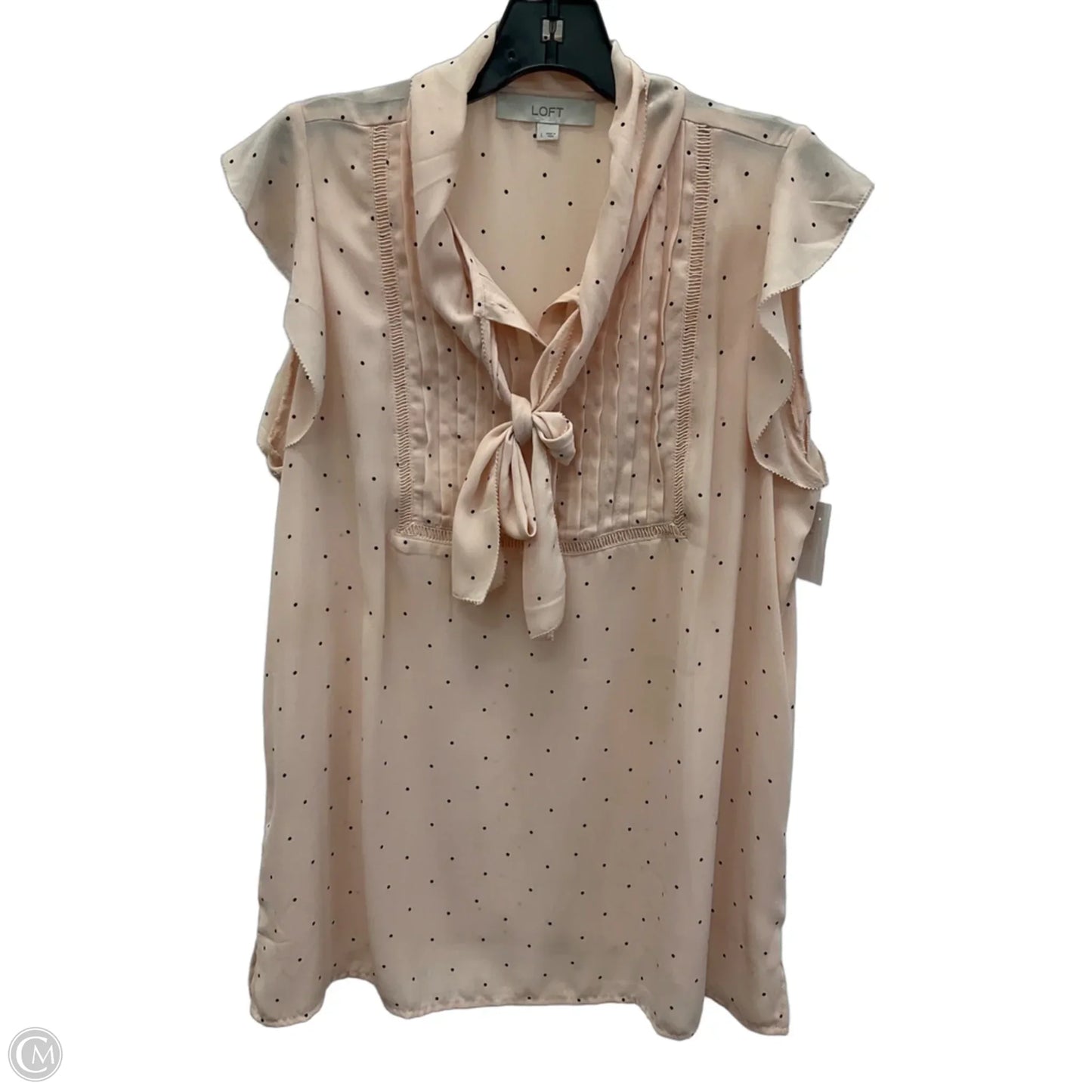 Top Short Sleeve By Loft In Pink, Size: L