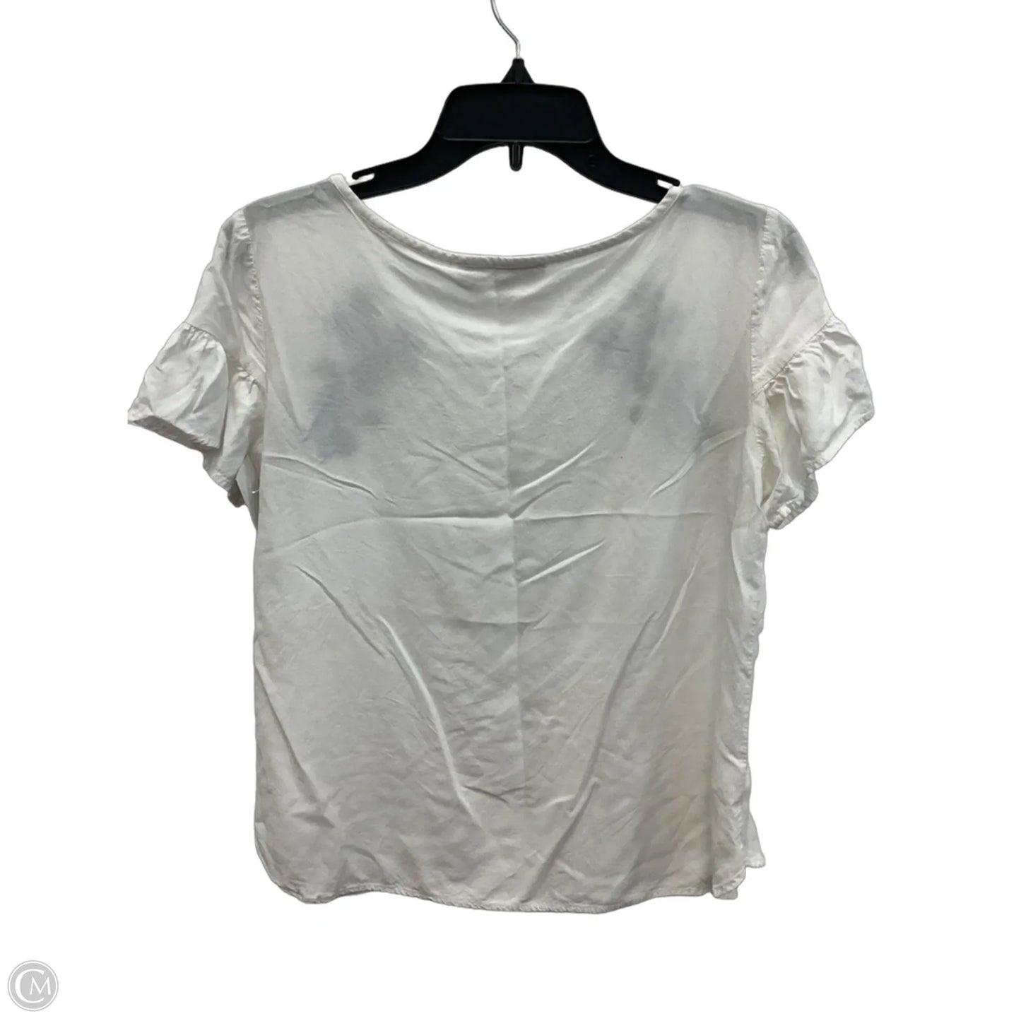 Top Short Sleeve By Loft In White, Size: Mp