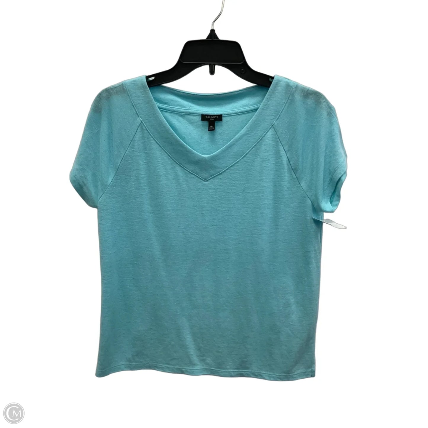Top Short Sleeve By Talbots In Teal, Size: Mp