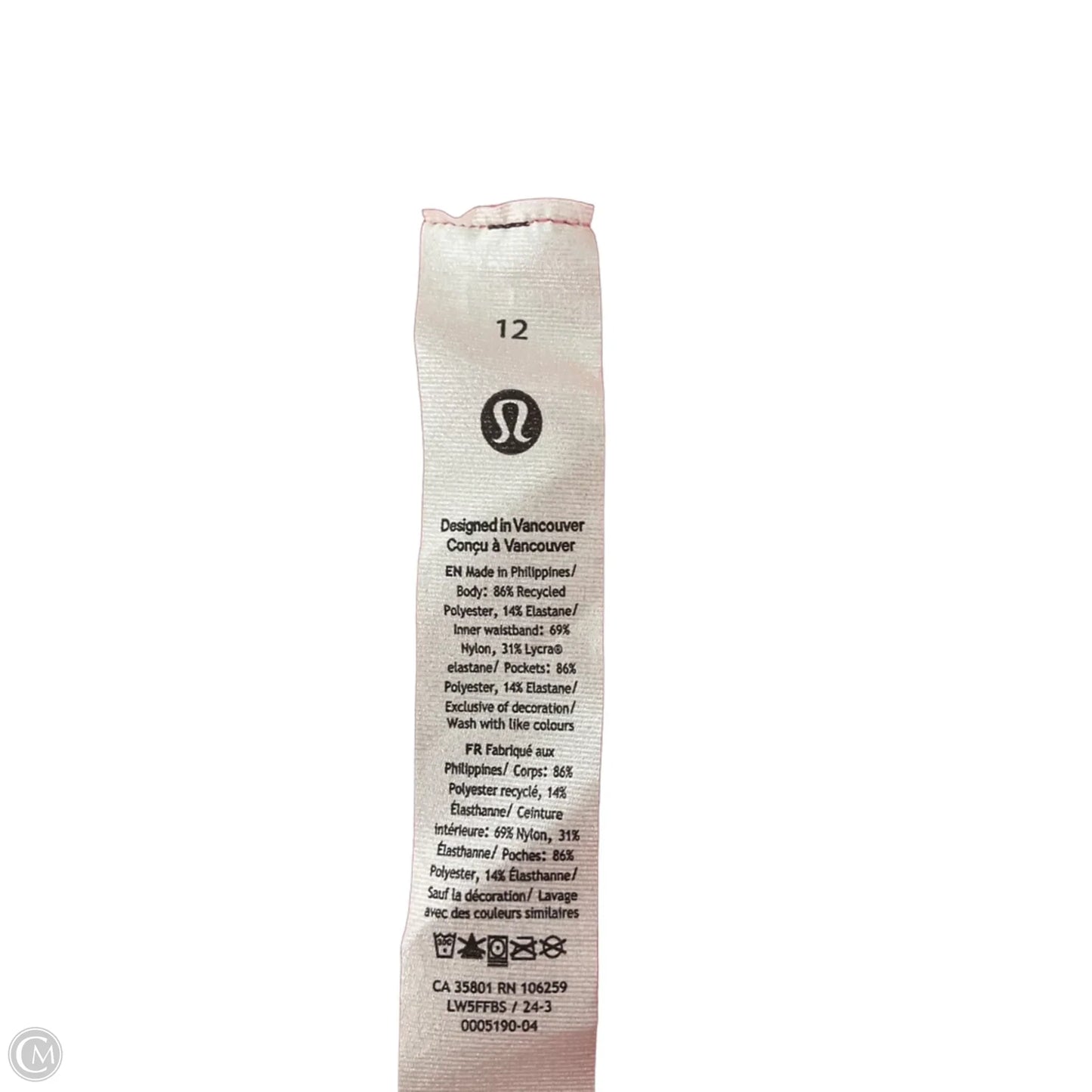 Athletic Pants By Lululemon In Pink, Size: L