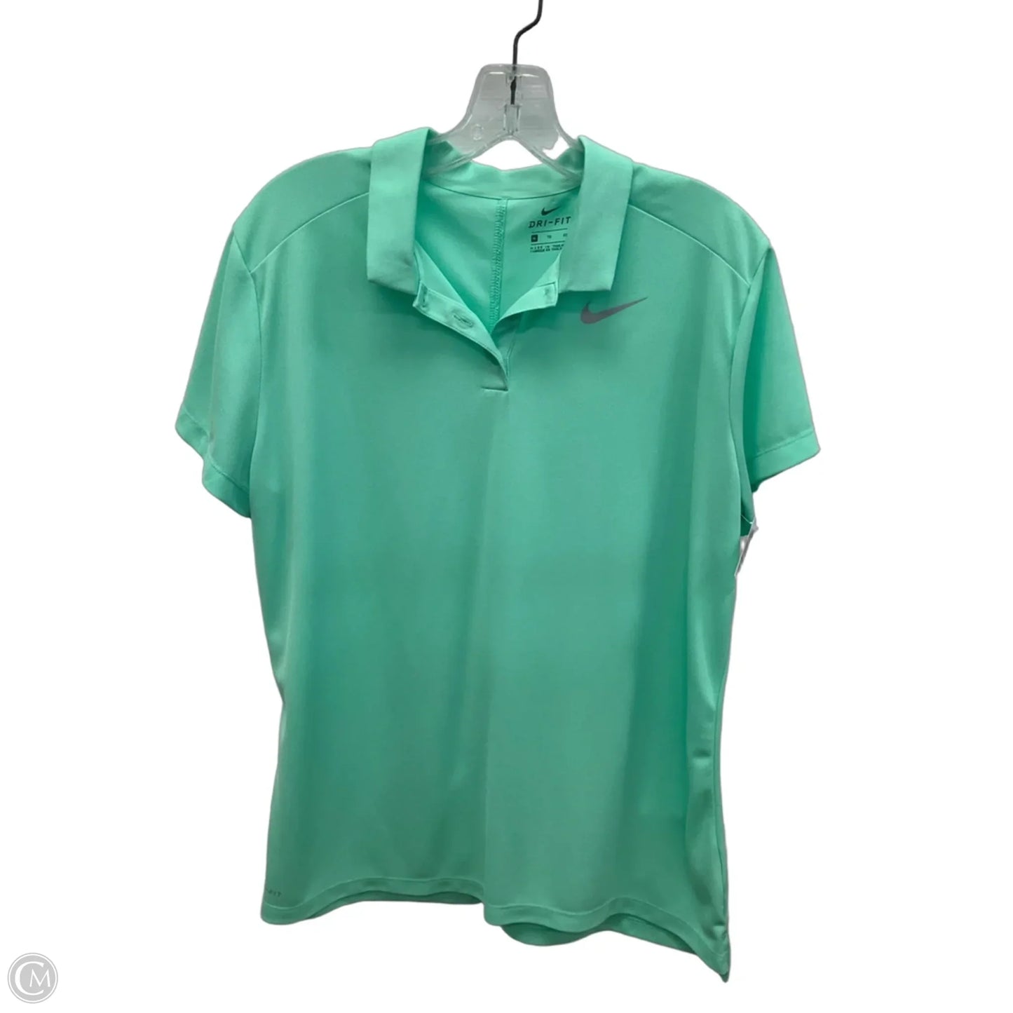Athletic Top Short Sleeve By Nike Apparel In Green, Size: Xl