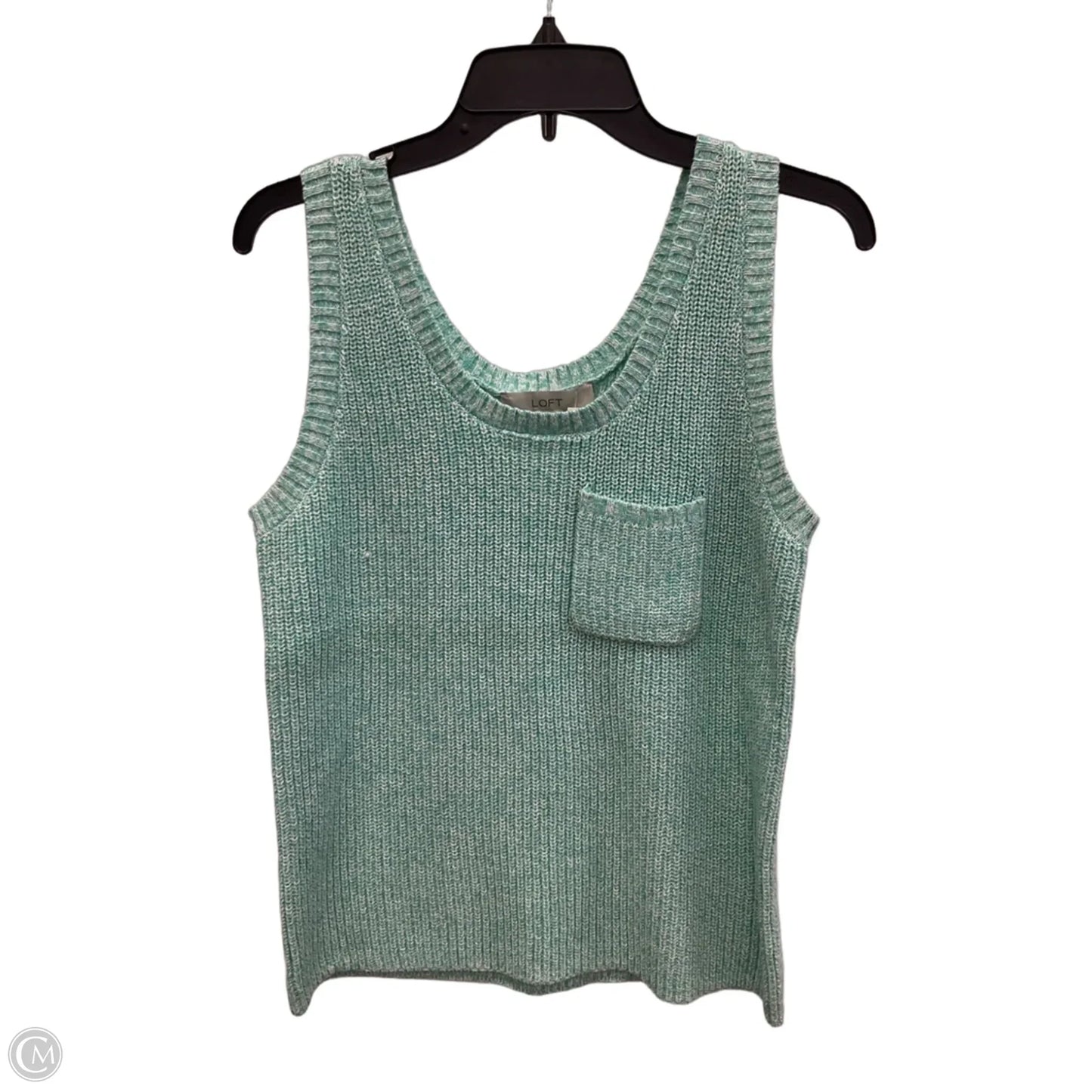 Top Sleeveless By Loft In Blue, Size: L