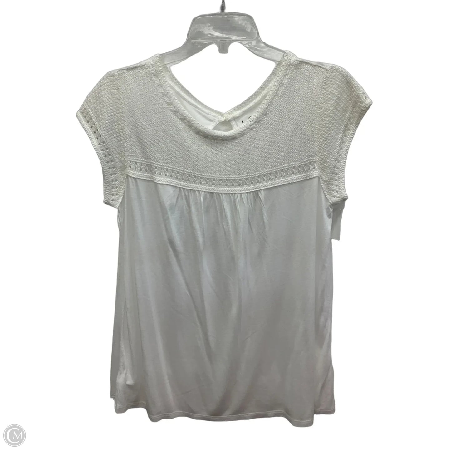 Top Short Sleeve By Loft In White, Size: M