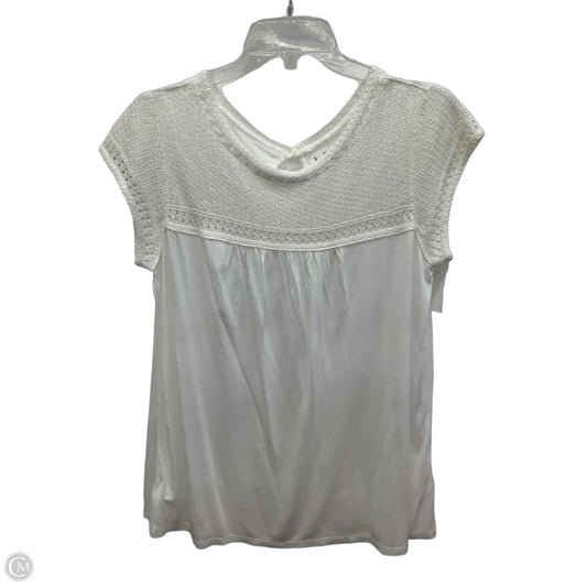Top Short Sleeve By Loft In White, Size: M