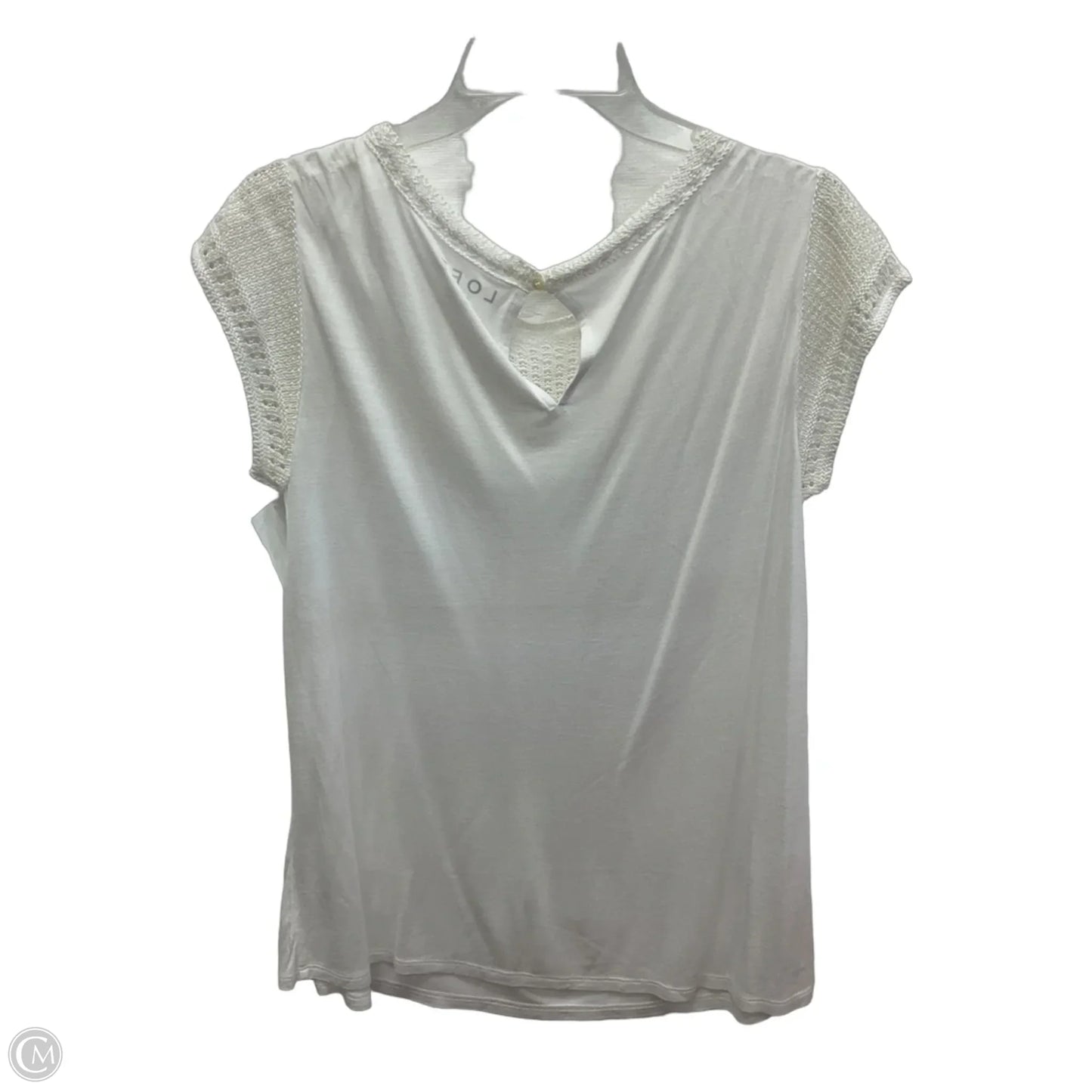 Top Short Sleeve By Loft In White, Size: M