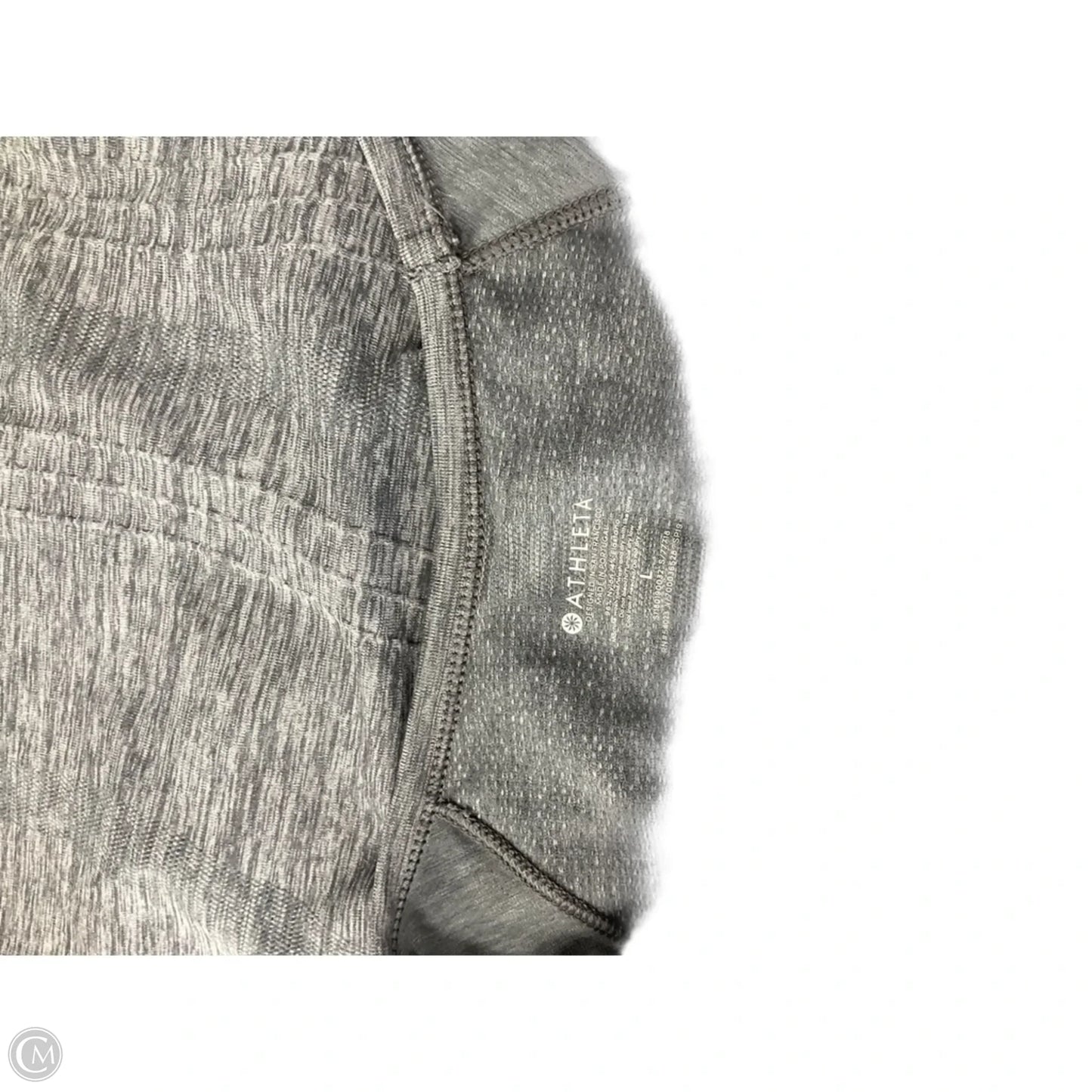 Athletic Top Short Sleeve By Athleta In Grey, Size: L