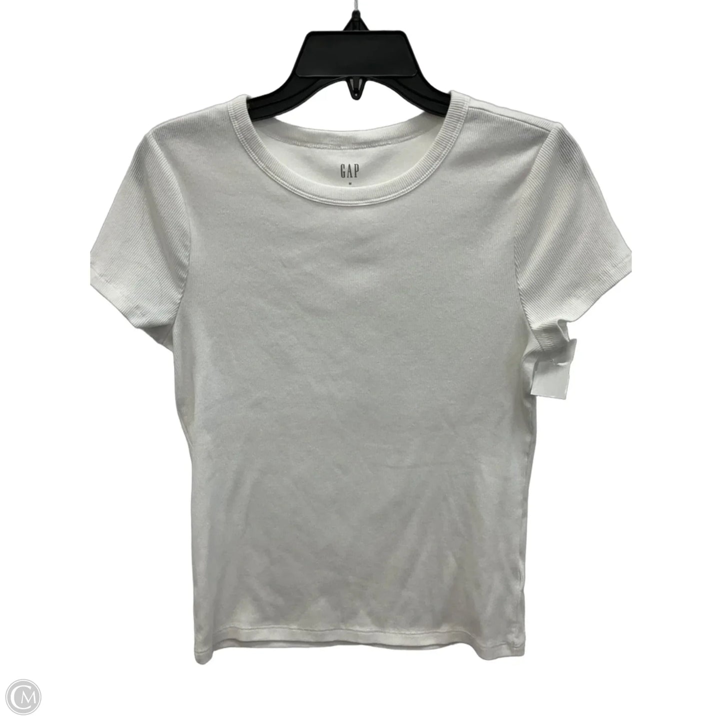 Top Short Sleeve Basic By Gap In White, Size: M