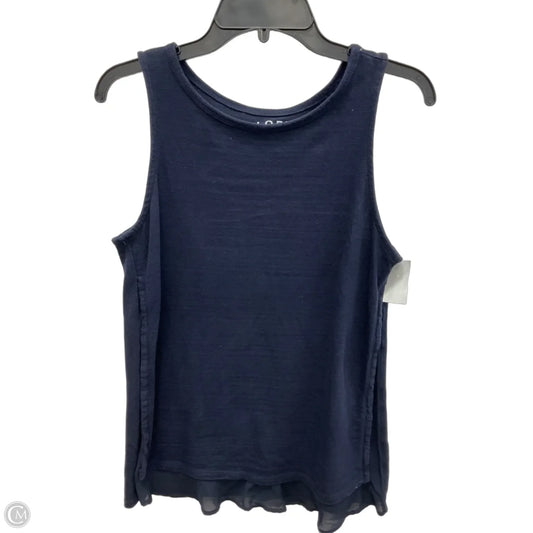 Top Sleeveless By Loft In Navy, Size: S