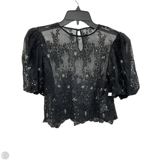 Top Short Sleeve By Express In Black, Size: Xs