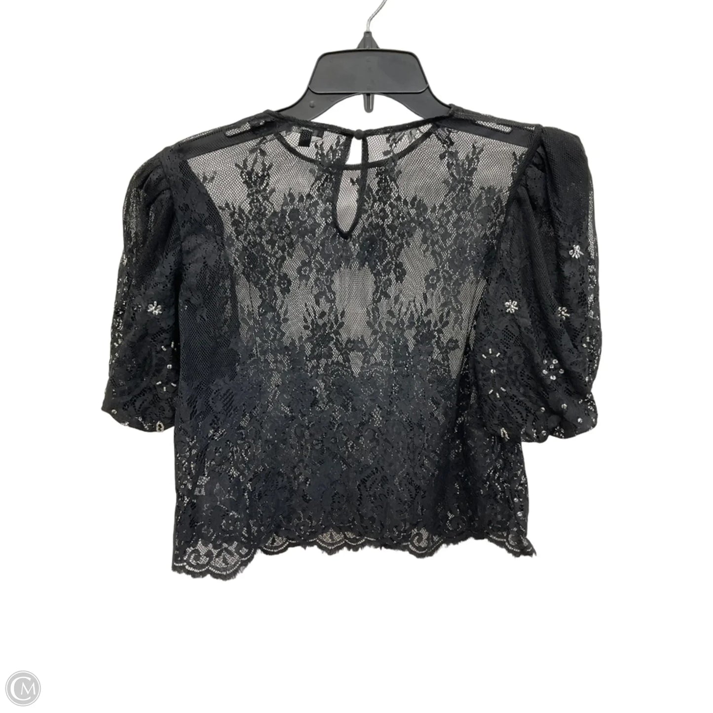 Top Short Sleeve By Express In Black, Size: Xs