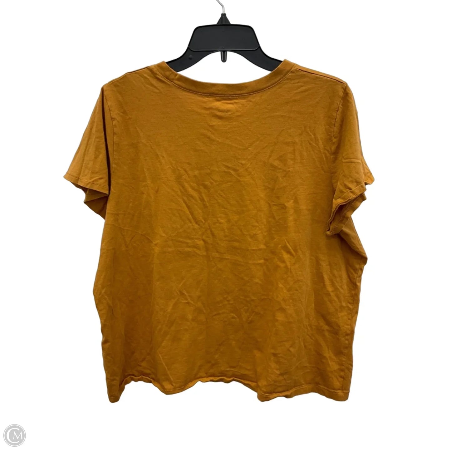 Top Short Sleeve Basic By Madewell In Yellow, Size: Xxl