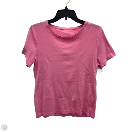 Top Short Sleeve Basic By Talbots In Pink, Size: Lp