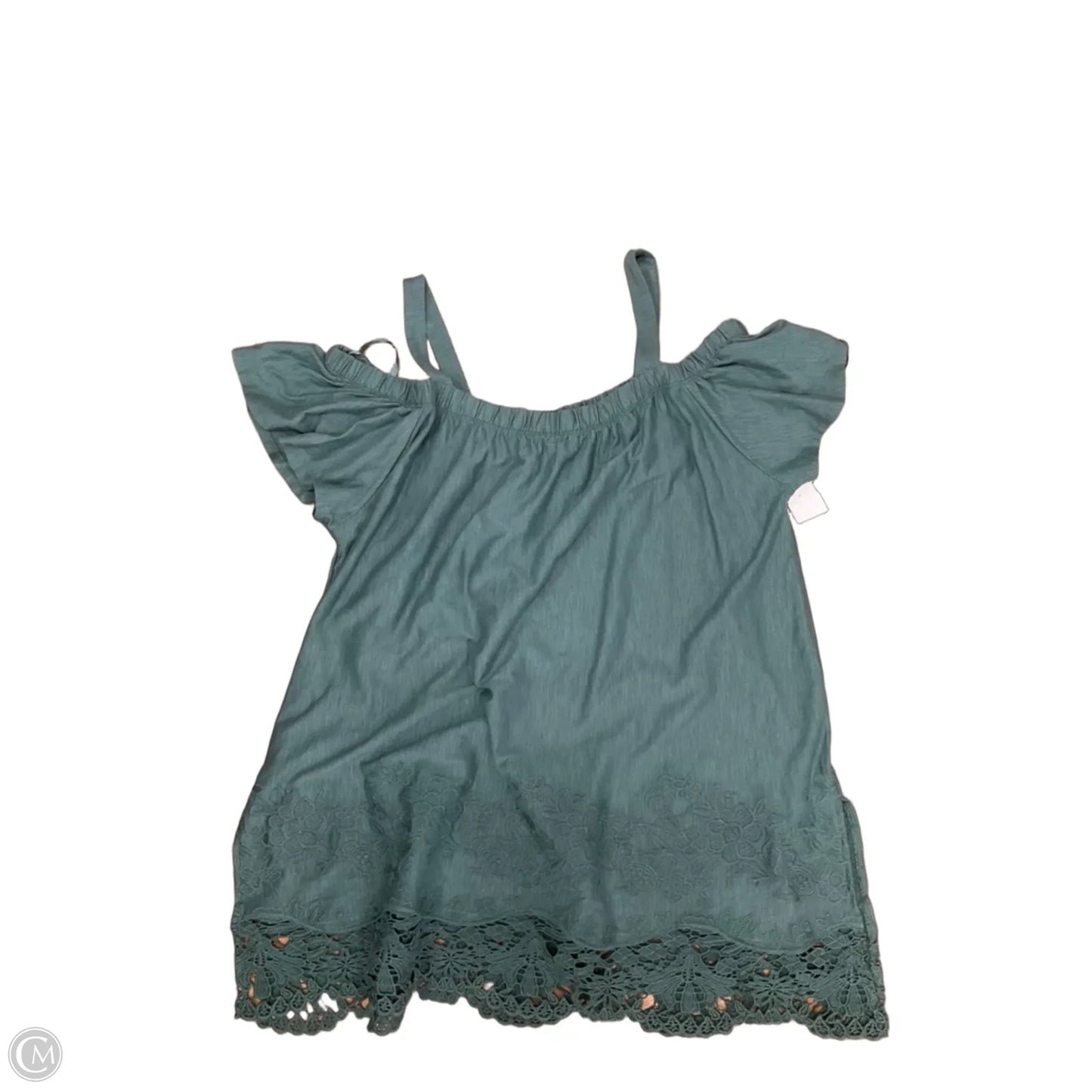 Top Short Sleeve By Lane Bryant In Green, Size: 1x