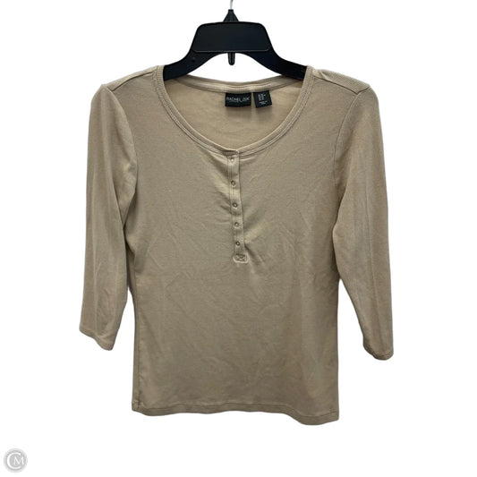 Top Long Sleeve By Rachel Zoe In Tan, Size: M