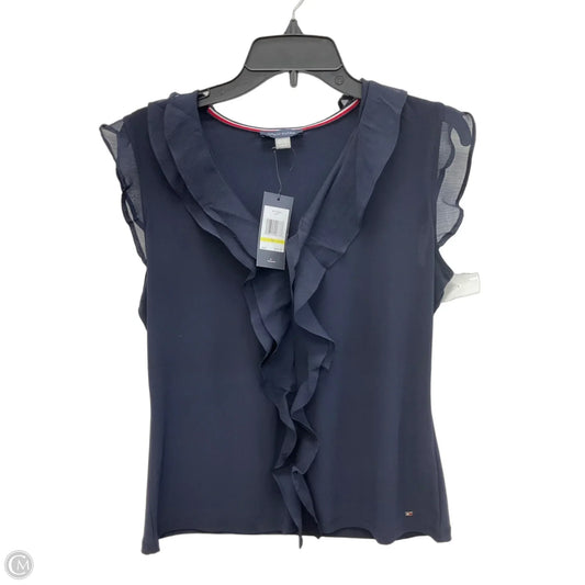 Top Short Sleeve By Tommy Hilfiger In Navy, Size: M